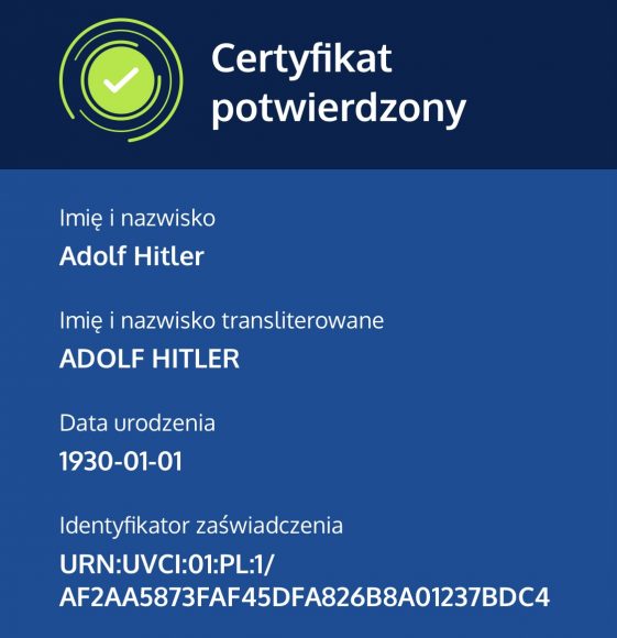 Certyfikaty Covidowe na dowolne dane, Paszporty Szczepień 2